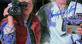 Michael J Fox & Lloyd Signed Framed 16x20 Back to the Future Camera Photo BASJSA