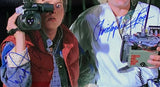 Michael J Fox & Lloyd Signed Framed 16x20 Back to the Future Camera Photo BASJSA Sports Integrity