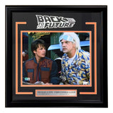 Michael J Fox & Lloyd Signed Framed 11x14 Back to the Future Photo 2 JSA+BAS