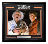 Michael J Fox & Lloyd Signed Framed 16x20 Back to the Future Remote Photo BASJSA