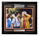 Michael J Fox & Lloyd Signed Framed 16x20 Back to the Future Stare Photo BASJSA
