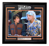 Michael J Fox & Lloyd Signed Framed 16x20 Back to the Future Photo 2 BASJSA