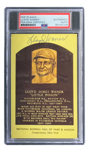 Lloyd Waner Signed 4x6 Pittsburgh Pirates HOF Plaque Card PSA/DNA 85025726 Sports Integrity