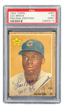 Lou Brock Signed 1962 Topps #387 Chicago Cubs Rookie Card HOF 85 PSA/DNA VG 3(MC)