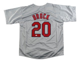 Lou Brock St. Louis Signed Gray Baseball Jersey JSA