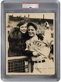 Lou Gehrig Eleanor Gehrig Signed 8x10 Yankees 1936 WS Type 1 Photo PSA/DNA
