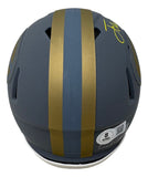 Jordan Love Signed Green Bay Packers Slate Mini Speed Helmet 2 BAS