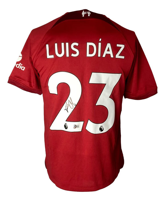 Luis Diaz Signed Liverpool FC Nike Soccer Jersey BAS