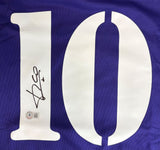 Luis Figo Signed Real Madrid Purple Adidas Soccer Jersey BAS