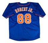 Luis Robert New York Signed Blue Baseball Jersey BAS