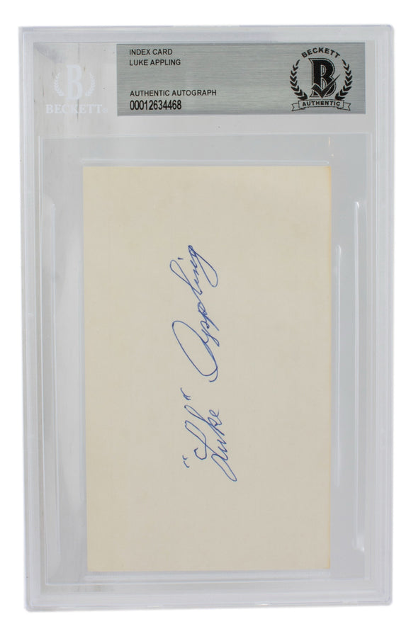Luke Appling Signed Chicago White Sox Signature Cut BAS Sports Integrity