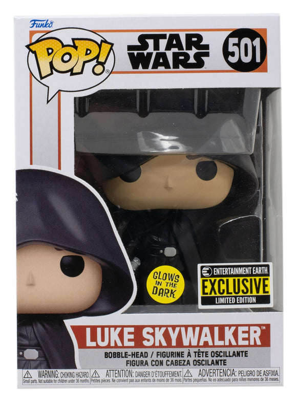 Star Wars Luke Skywalker Glow In The Dark Funko Pop EE Exclusive #501 Sports Integrity