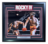 Dolph Lundgren Signed Framed 16x20 Rocky IV Punch Photo PSA ITP