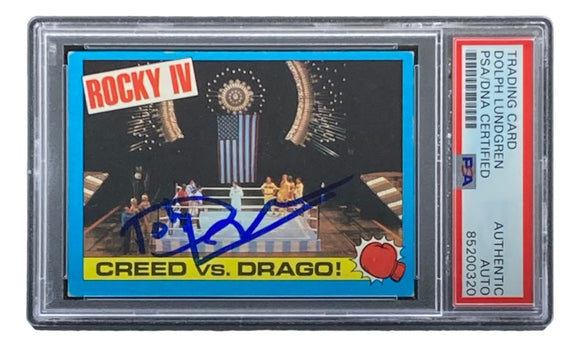 Dolph Lundgren Signed 1985 Topps #15 Rocky IV Ivan Drago Trading Card PSA/DNA