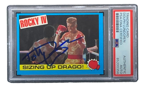 Dolph Lundgren Signed 1985 Topps #17 Rocky IV Ivan Drago Trading Card PSA/DNA