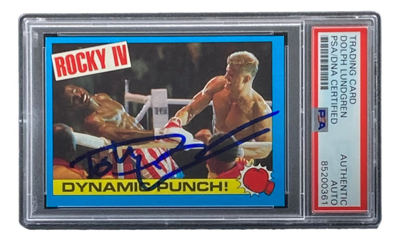 Dolph Lundgren Signed 1985 Topps #19 Rocky IV Ivan Drago Trading Card PSA/DNA