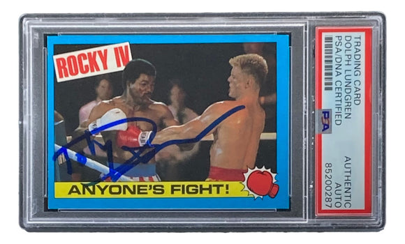 Dolph Lundgren Signed 1985 Topps #22 Rocky IV Ivan Drago Trading Card PSA/DNA