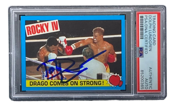 Dolph Lundgren Signed 1985 Topps #23 Rocky IV Ivan Drago Trading Card PSA/DNA