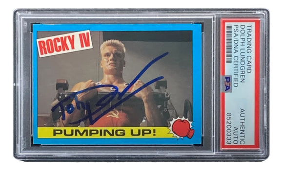 Dolph Lundgren Signed 1985 Topps #32 Rocky IV Ivan Drago Trading Card PSA/DNA
