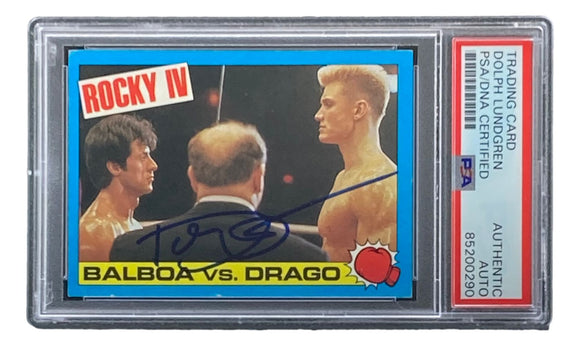 Dolph Lundgren Signed 1985 Topps #38 Rocky IV Ivan Drago Trading Card PSA/DNA