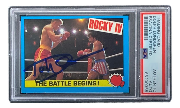 Dolph Lundgren Signed 1985 Topps #41 Rocky IV Ivan Drago Trading Card PSA/DNA