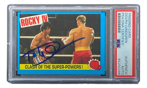 Dolph Lundgren Signed 1985 Topps #42 Rocky IV Ivan Drago Trading Card PSA/DNA