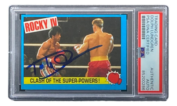 Dolph Lundgren Signed 1985 Topps #42 Rocky IV Ivan Drago Trading Card PSA/DNA