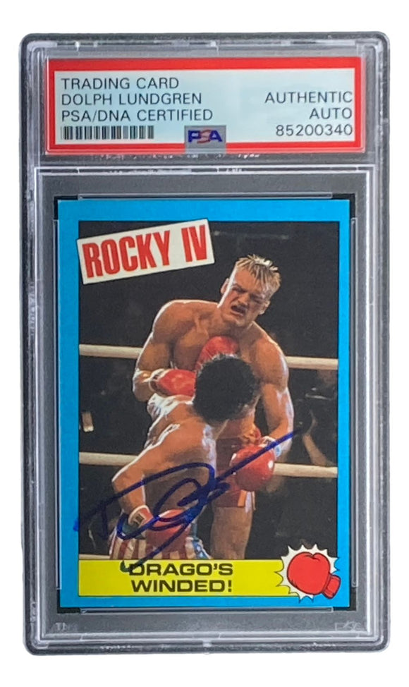 Dolph Lundgren Signed 1985 Topps #45 Rocky IV Ivan Drago Trading Card PSA/DNA