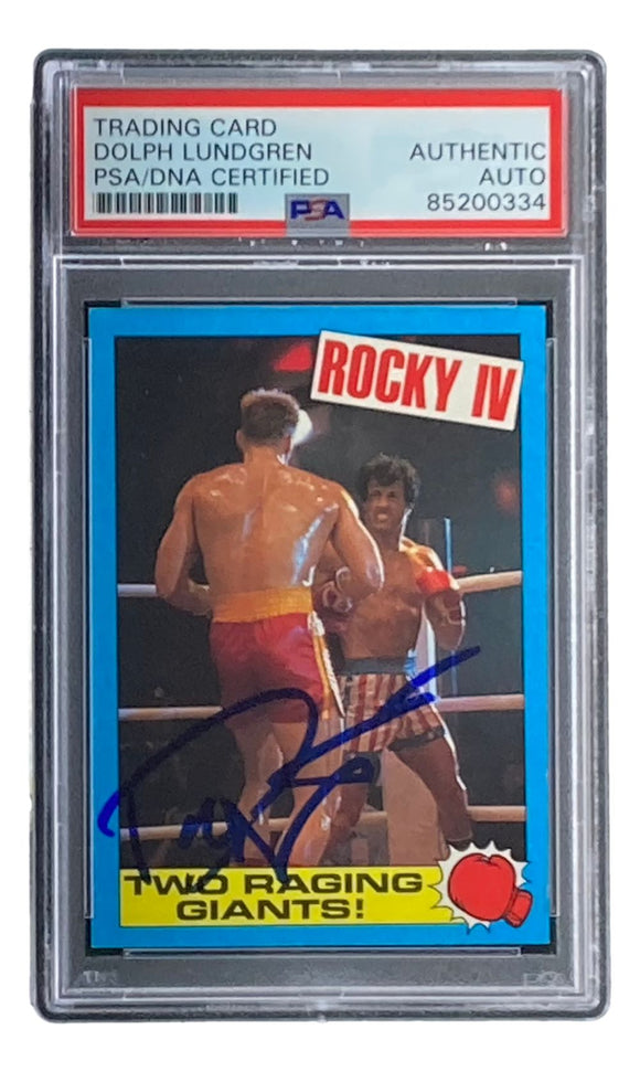 Dolph Lundgren Signed 1985 Topps #46 Rocky IV Ivan Drago Trading Card PSA/DNA