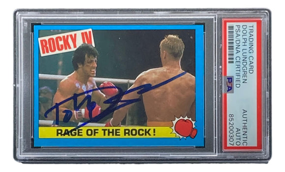 Dolph Lundgren Signed 1985 Topps #49 Rocky IV Ivan Drago Trading Card PSA/DNA