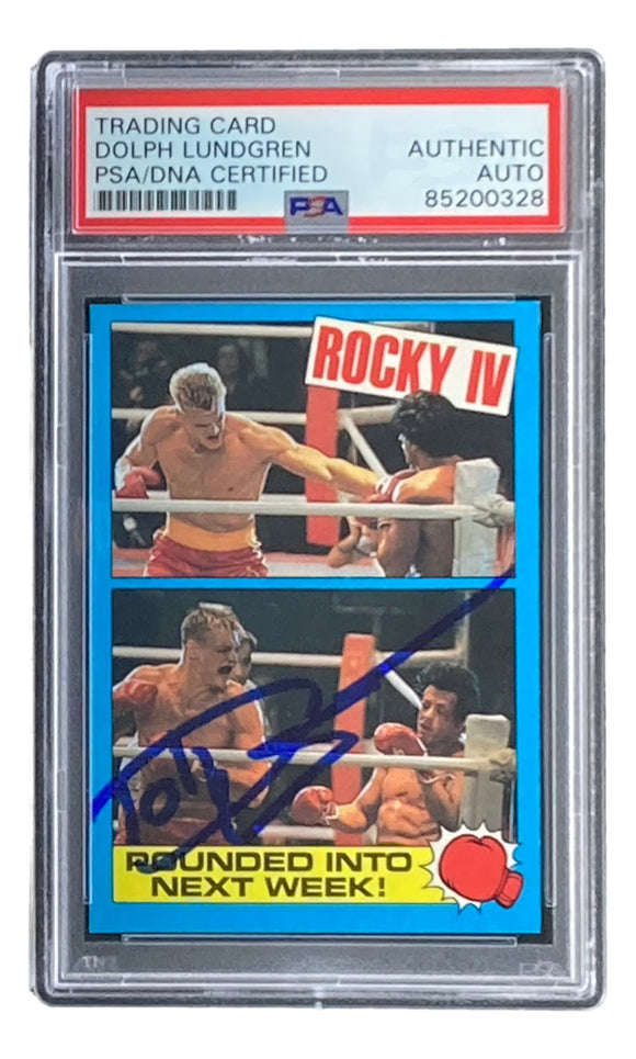 Dolph Lundgren Signed 1985 Topps #50 Rocky IV Ivan Drago Trading Card PSA/DNA