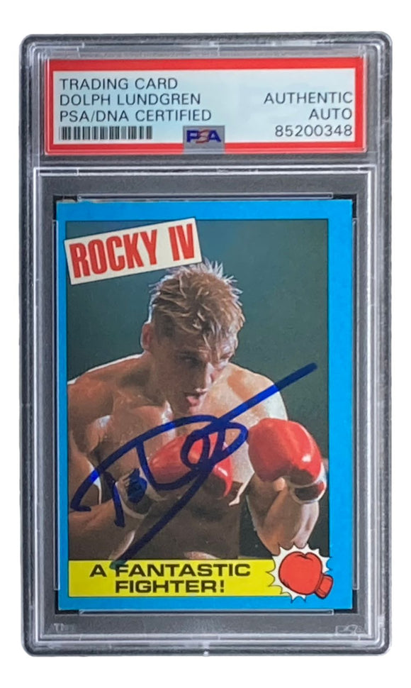 Dolph Lundgren Signed 1985 Topps #51 Rocky IV Ivan Drago Trading Card PSA/DNA