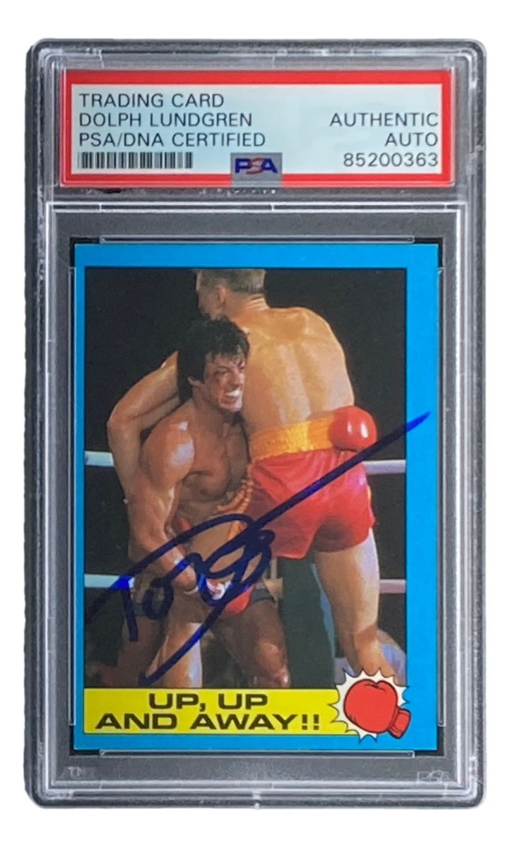 Dolph Lundgren Signed 1985 Topps #52 Rocky IV Ivan Drago Trading