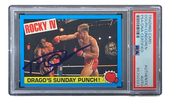 Dolph Lundgren Signed 1985 Topps #53 Rocky IV Ivan Drago Trading Card PSA/DNA