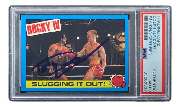 Dolph Lundgren Signed 1985 Topps #56 Rocky IV Ivan Drago Trading Card PSA/DNA
