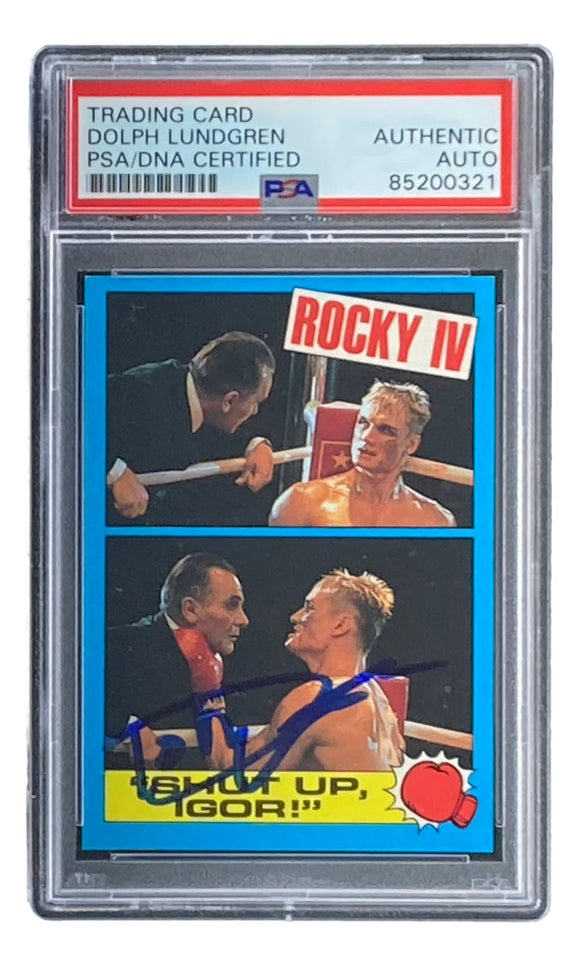 Dolph Lundgren Signed 1985 Topps #57 Rocky IV Ivan Drago Trading Card PSA/DNA