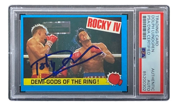 Dolph Lundgren Signed 1985 Topps #59 Rocky IV Ivan Drago Trading Card PSA/DNA