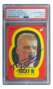 Dolph Lundgren Signed 1985 Topps #1 Rocky IV Ivan Drago Sticker Card PSA/DNA