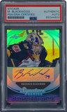 Sports Integrity’s Mackenzie Blackwood Signed 2015 Leaf #SP-MB1 NJ Devils Hockey Card features a bold autograph, “Signature Series Prospect Auto” text, and is PSA/DNA certified as "AUTHENTIC AUTO.