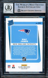 Mac Jones Signed 2021 Donruss #255 Patriots Rookie Card BAS Auto 10