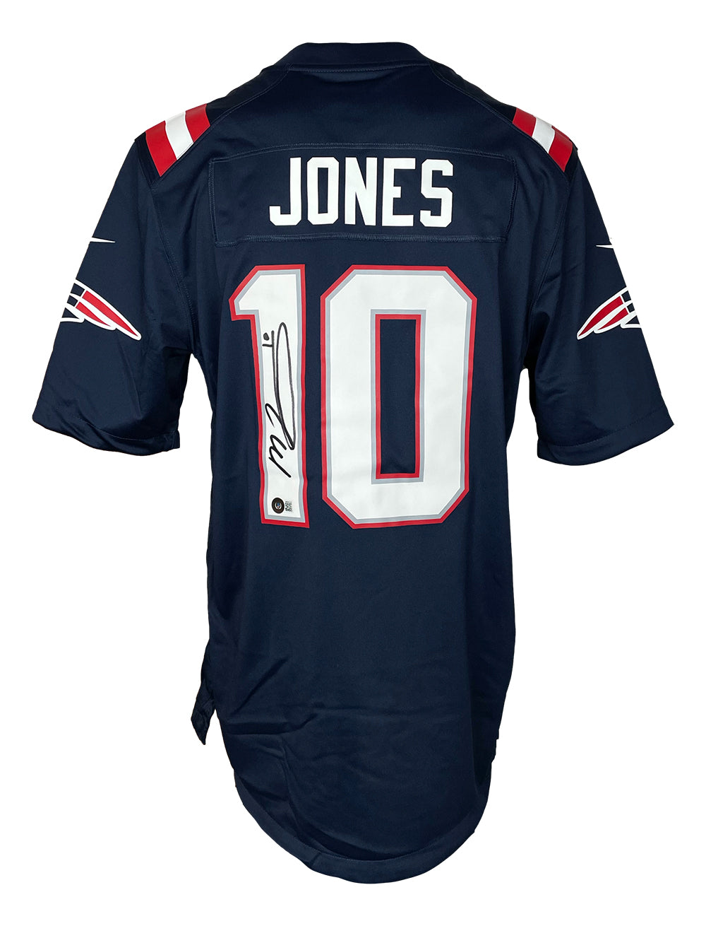 Sports Integrity Mac Jones Signed New England Patriots Blue Nike Replica Football Jersey BAS Itp