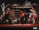 Ralph Macchio William Zabka Signed 8x10 Karate Kid Face Off Photo Tristar