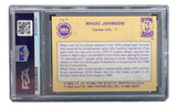 Magic Johnson Signed LA Lakers 1986 Star #6 Trading Card PSA/DNA Gem MT 10 Sports Integrity