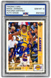 Magic Johnson Signed 1991-92 Upper Deck #45 Lakers Card PSA/DNA Gem MT 10
