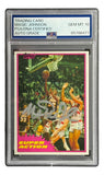Magic Johnson Signed In Silver On Card 1981 Topps #109 Lakers Card PSA Auto 10