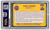 Magic Johnson Signed On Card 1986 Star #6 Lakers Trading Card PSA/DNA Gem MT 10