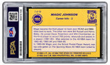 Magic Johnson Signed On Card 1986 Star #7 Lakers Trading Card PSA/DNA Gem MT 10