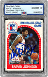 Magic Johnson Signed 1989 Hoops #166 Lakers Card PSA/DNA Gem MT 10
