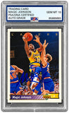 Magic Johnson Signed 1992-93 Upper Deck #32a Lakers Card PSA/DNA Gem MT 10