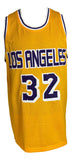 Magic Johnson Los Angeles Signed Yellow Basketball Jersey PSA/DNA